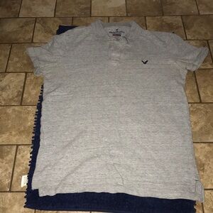 Grey American eagle polo shirt